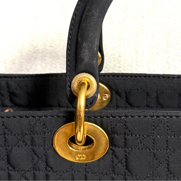 Authentic Christian Dior Lady Dior bag gold charms - Picture 6 of 16